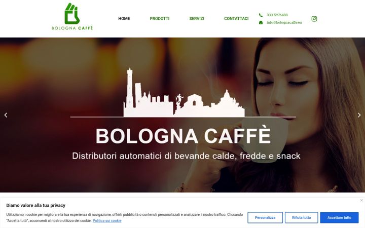Screenshot του bolognacaffe.eu