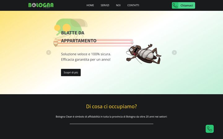 Screenshot of bolognaclean.com