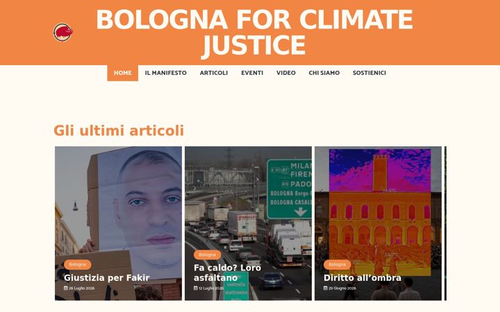 Screenshot of bolognaforclimatejustice.it