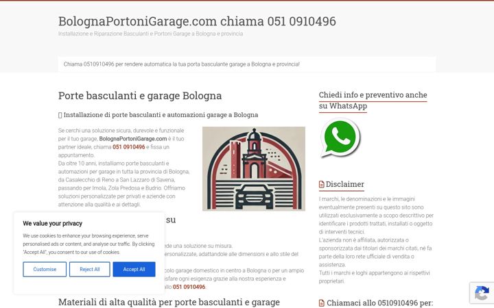 Screenshot of bolognaportonigarage.com
