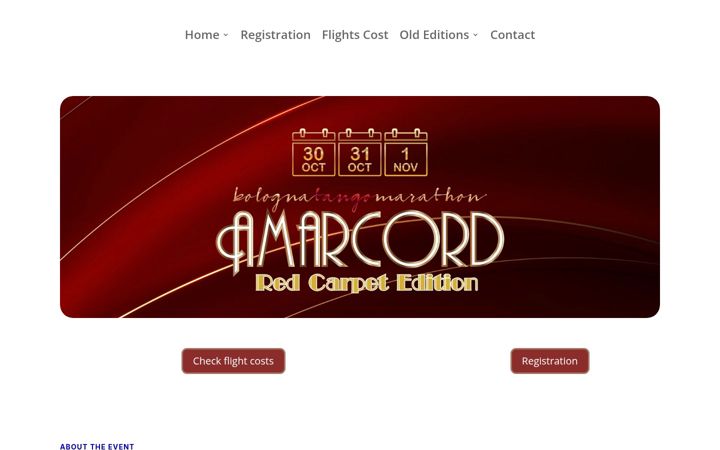 Screenshot ta' bolognatangomarathon.it