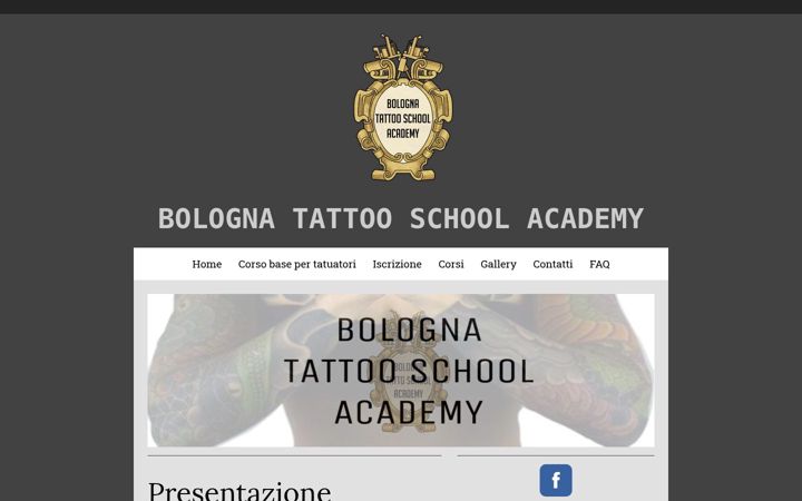 Screenshot ta' bolognatattooschool.com
