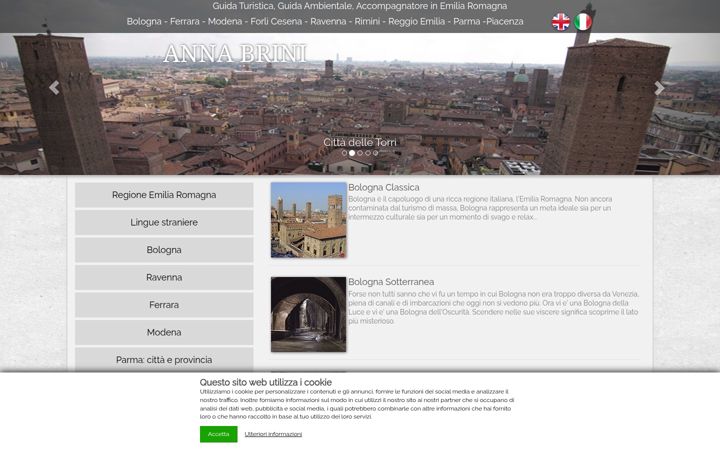 Screenshot of bolognatourguide.com