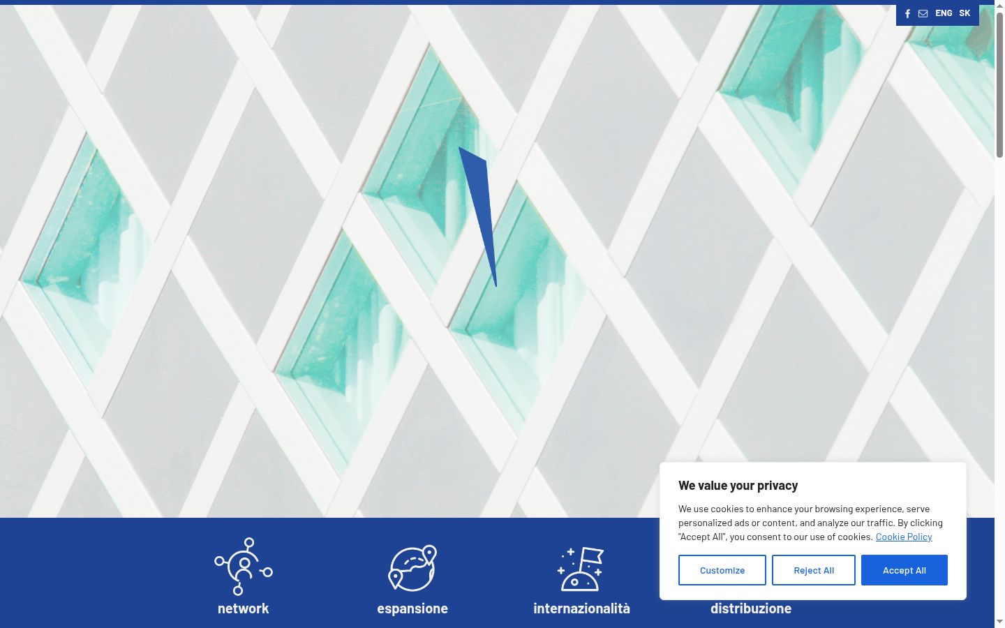 Captura de pantalla del banner de consentimiento mostrado antes de cualquier interacción
