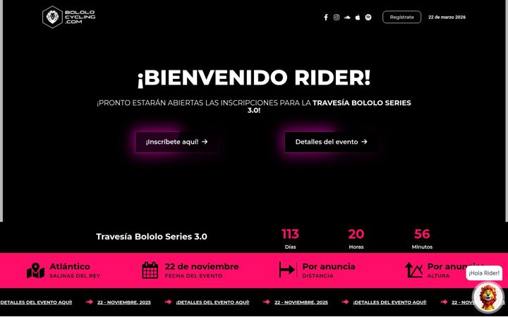 Screenshot of bololocycling.com
