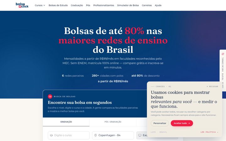 Screenshot van bolsaclick.com.br