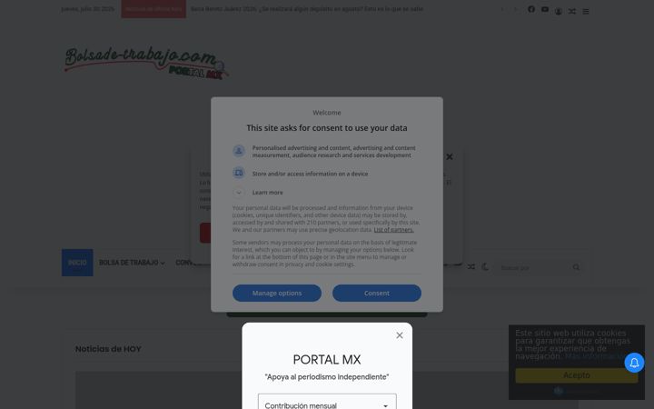 Screenshot van bolsade-trabajo.com