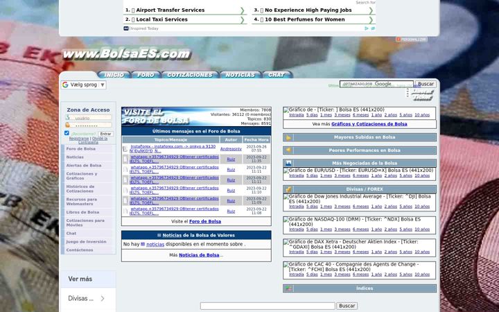 Screenshot van bolsaes.com