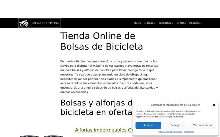 Screenshot of bolsasbicicleta.com