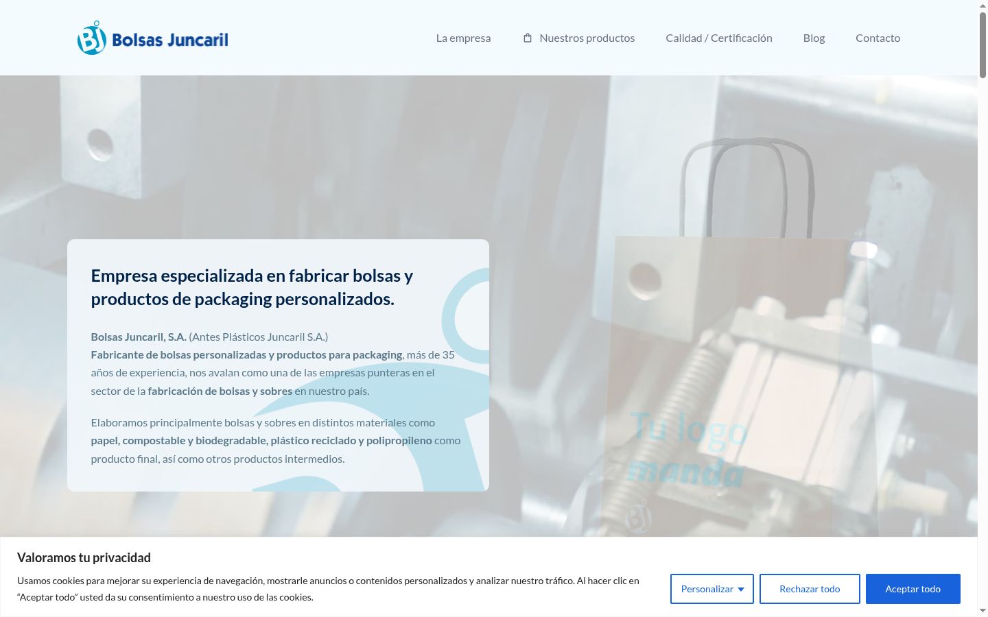 Screenshot of the consent banner shown before any interaction