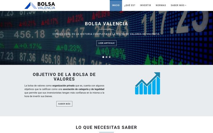 Screenshot stránky bolsavalencia.com