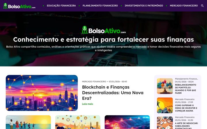 Screenshot of bolsoativo.com