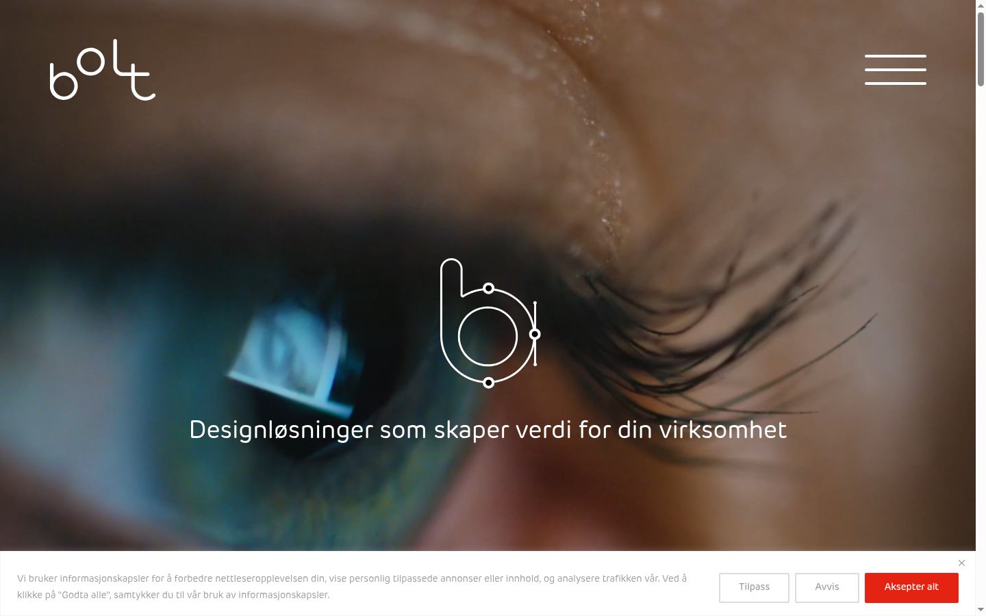 Skärmbild av samtyckesbannern som visades före någon interaktion