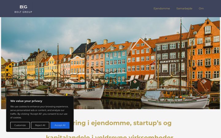 Screenshot ta' boltgroup.dk
