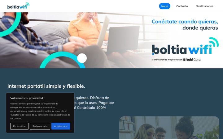 Screenshot of boltiawifi.com