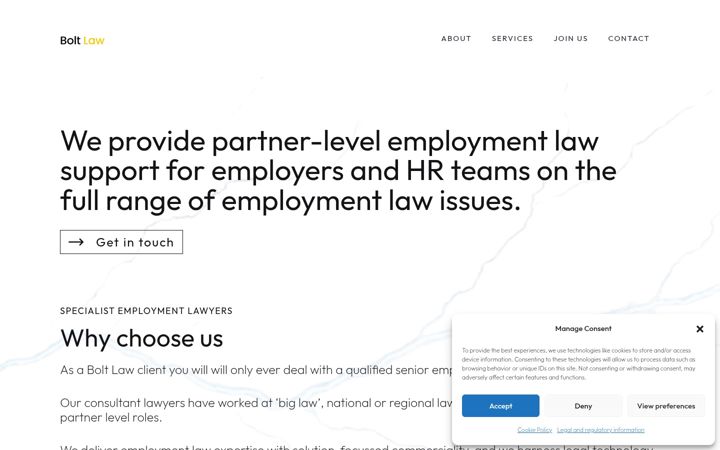 Screenshot of boltlaw.co.uk