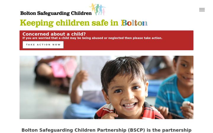 Screenshot of boltonsafeguardingchildren.org.uk