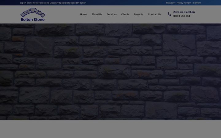 Screenshot of boltonstone.co.uk