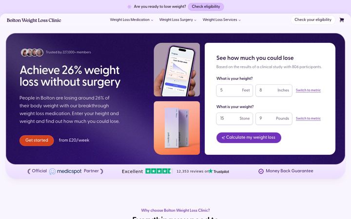 Screenshot του boltonweightloss.co.uk