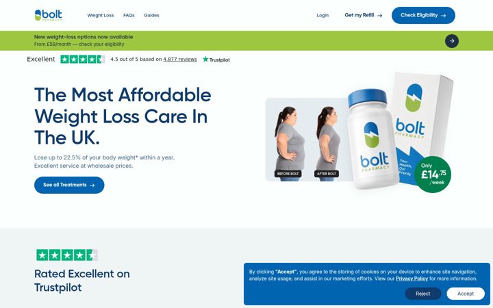 Screenshot of boltpharmacy.co.uk
