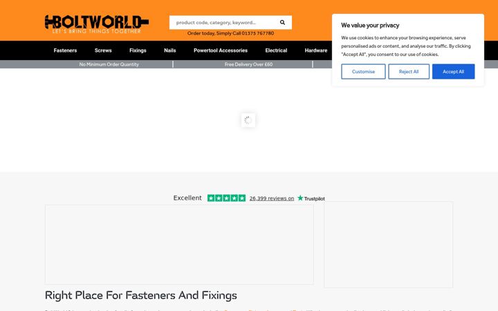 Screenshot of boltworld.co.uk