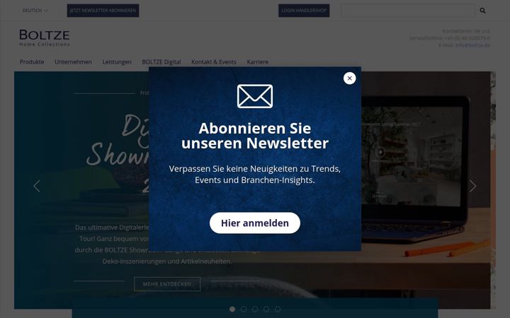 Screenshot του boltze.com