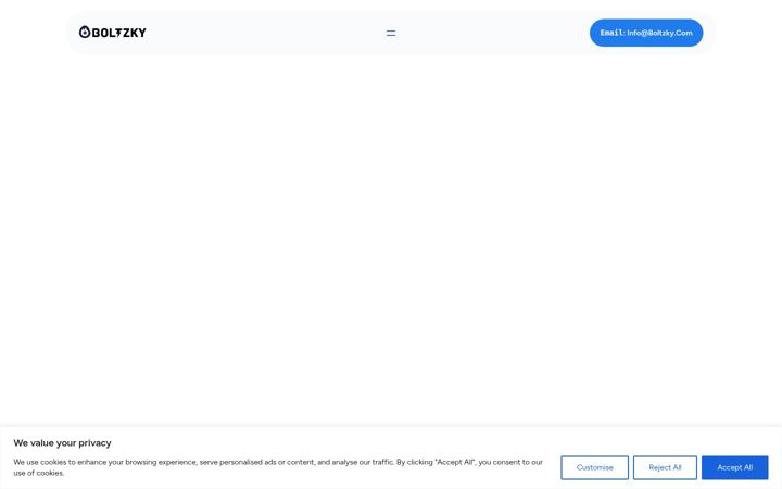 Captura de ecrã de boltzky.com