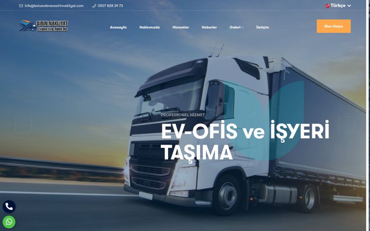 Screenshot of boluevdenevesirinnakliyat.com