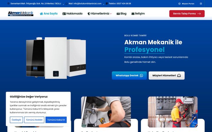 Screenshot of bolukombitamircisi.com