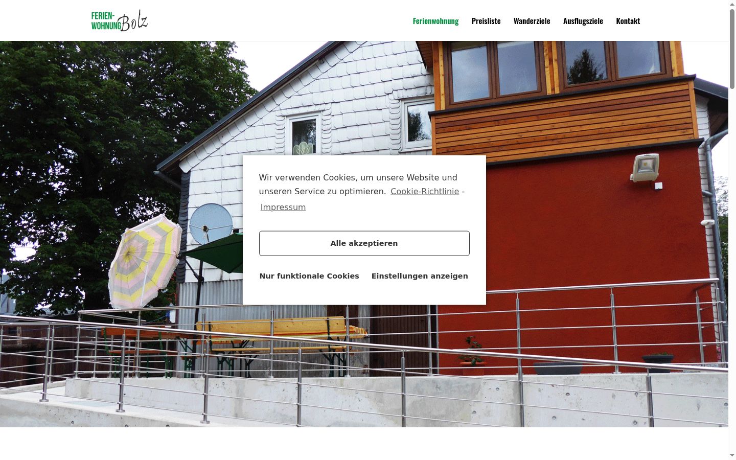 Screenshot van de toestemmingsbanner zoals getoond vóór enige interactie