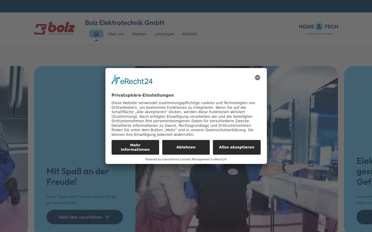 Screenshot van de toestemmingsbanner zoals getoond vóór enige interactie