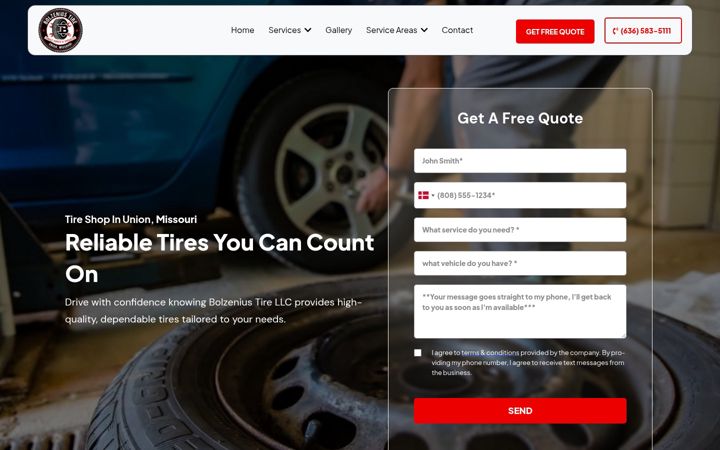 Screenshot of bolzeniustire.com
