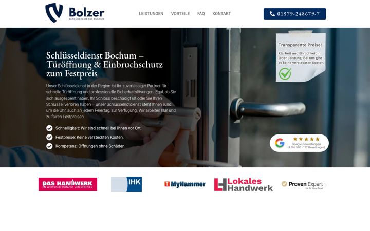 Ekraanipilt saidist bolzer-schluesseldienst.de