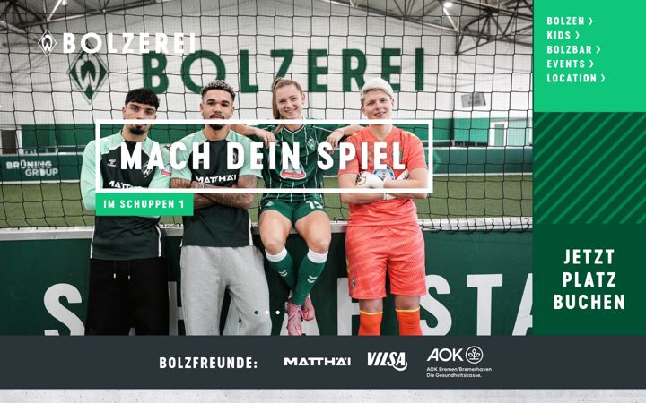 Screenshot of bolzerei.de