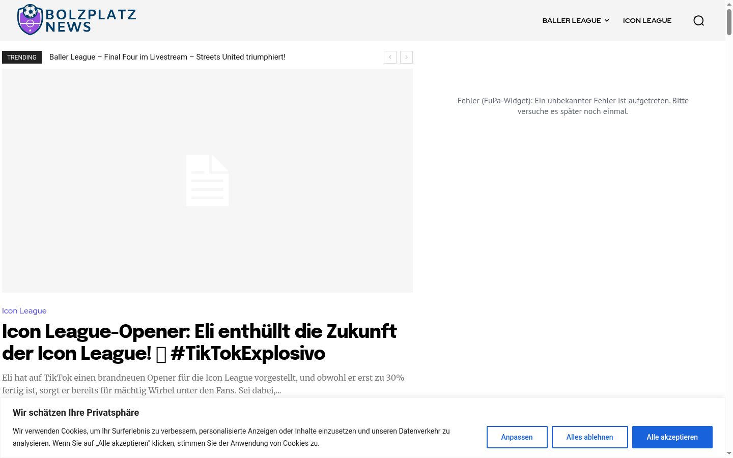 Screenshot tal-banner tal-kunsens muri qabel kwalunkwe interazzjoni