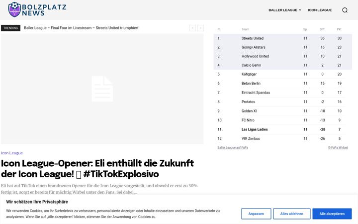 Screenshot of bolzplatz.news