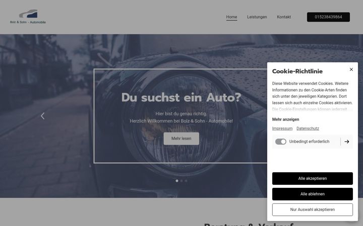 Screenshot of bolzundsohn-automobile.de