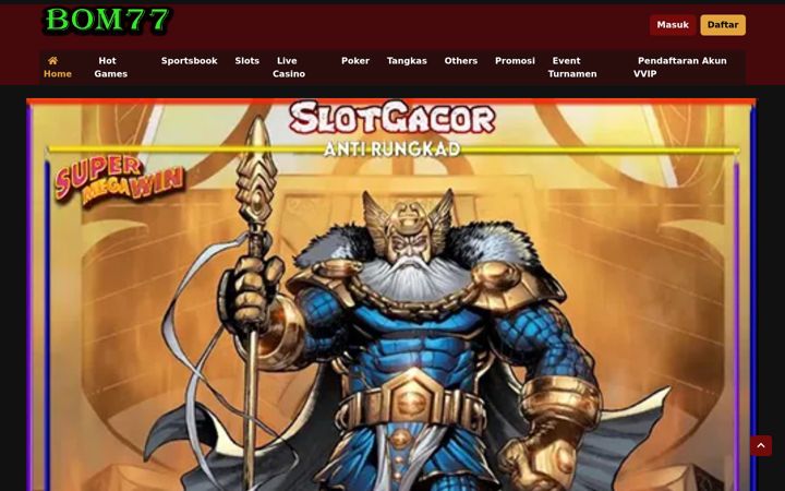 Screenshot of bom77slot.com