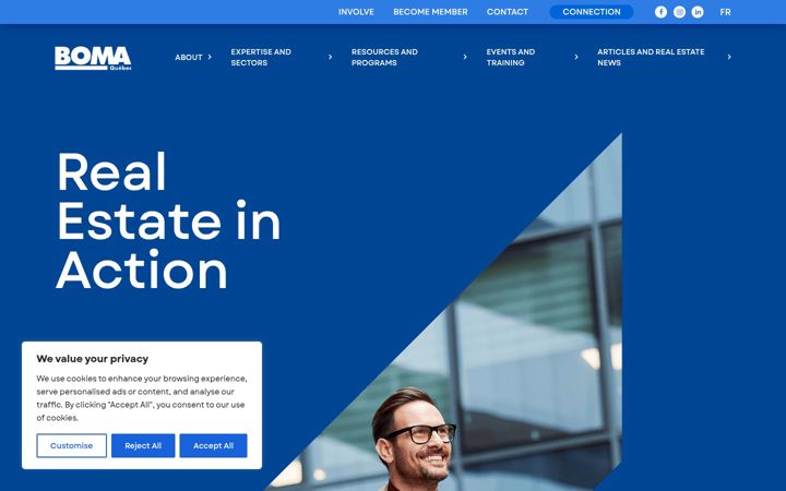 Screenshot of boma-quebec.org