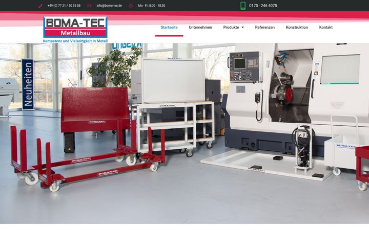 Screenshot of boma-tec.de
