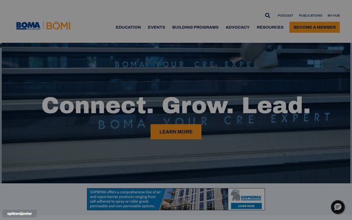 Screenshot of boma.org