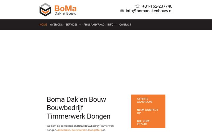 Ekrano kopija bomadakenbouw.nl