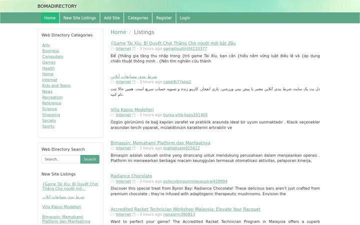 Screenshot of bomadirectory.com