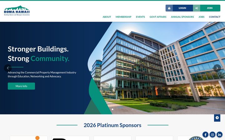 Screenshot of bomahawaii.com