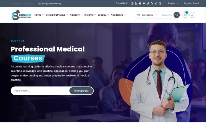 Screenshot of bomahub.org