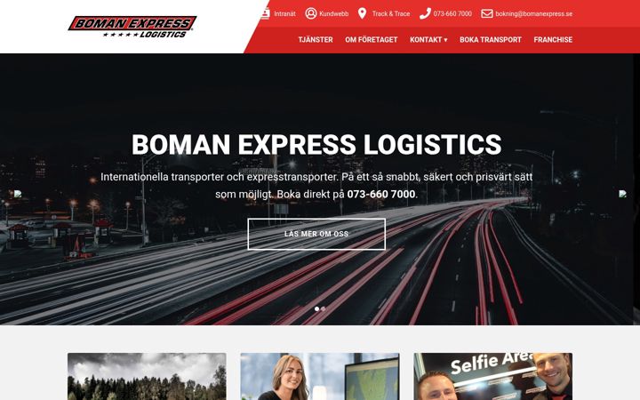 Skærmbillede af bomanexpress.se