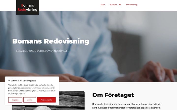 Screenshot of bomans-redovisning.se