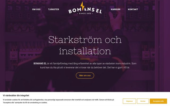 Screenshot of bomansel.se