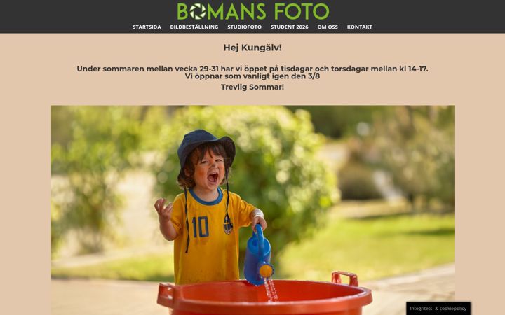 Screenshot of bomansfoto.se