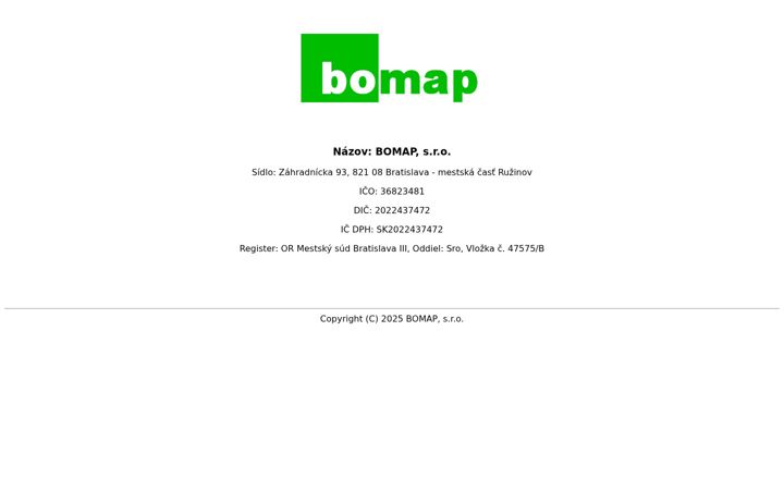 Screenshot of bomap.sk